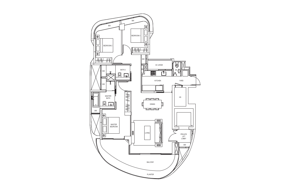 Cape Royale Type A1 floor plan